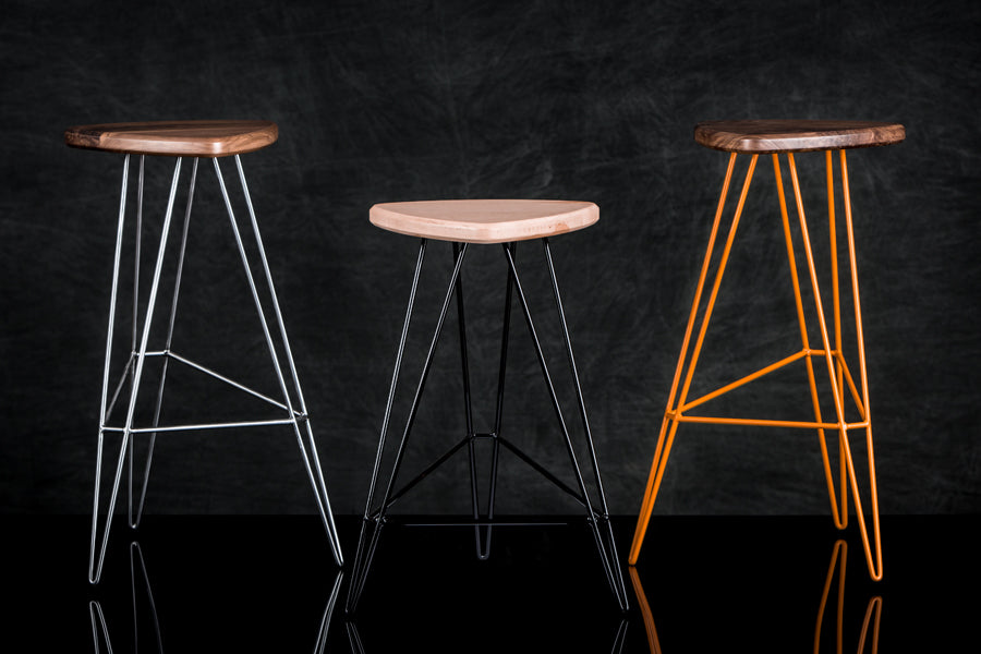 Madison Stool by Tronk Design, showing madison stools in live shot.