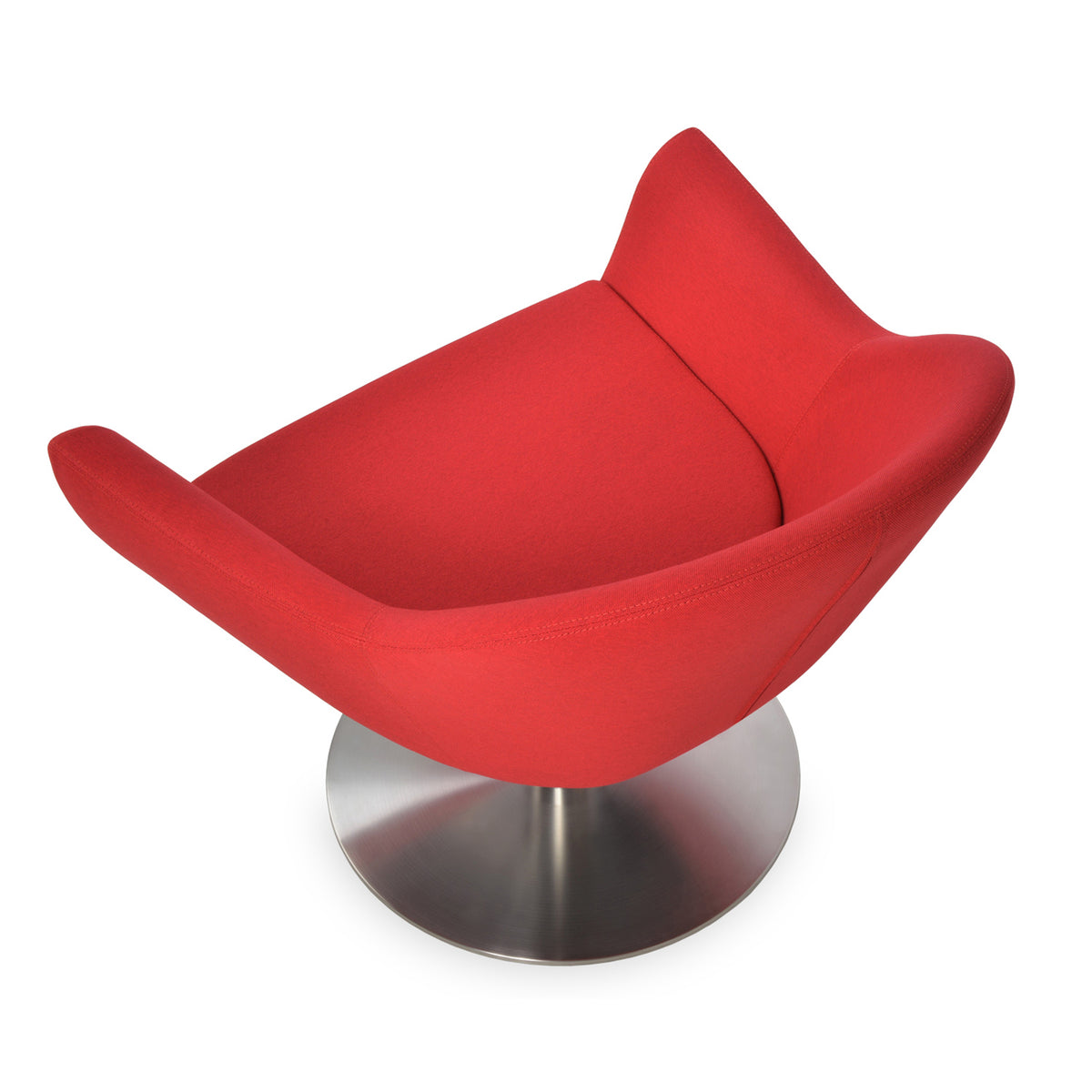 Madison Swivel Round Arm Chair by SohoConcept, showing back angle view of swivel round arm chair.