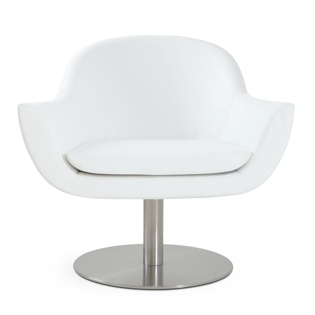 Madison Swivel Round Arm Chair by SohoConcept, showing front view of swivel round arm chair.