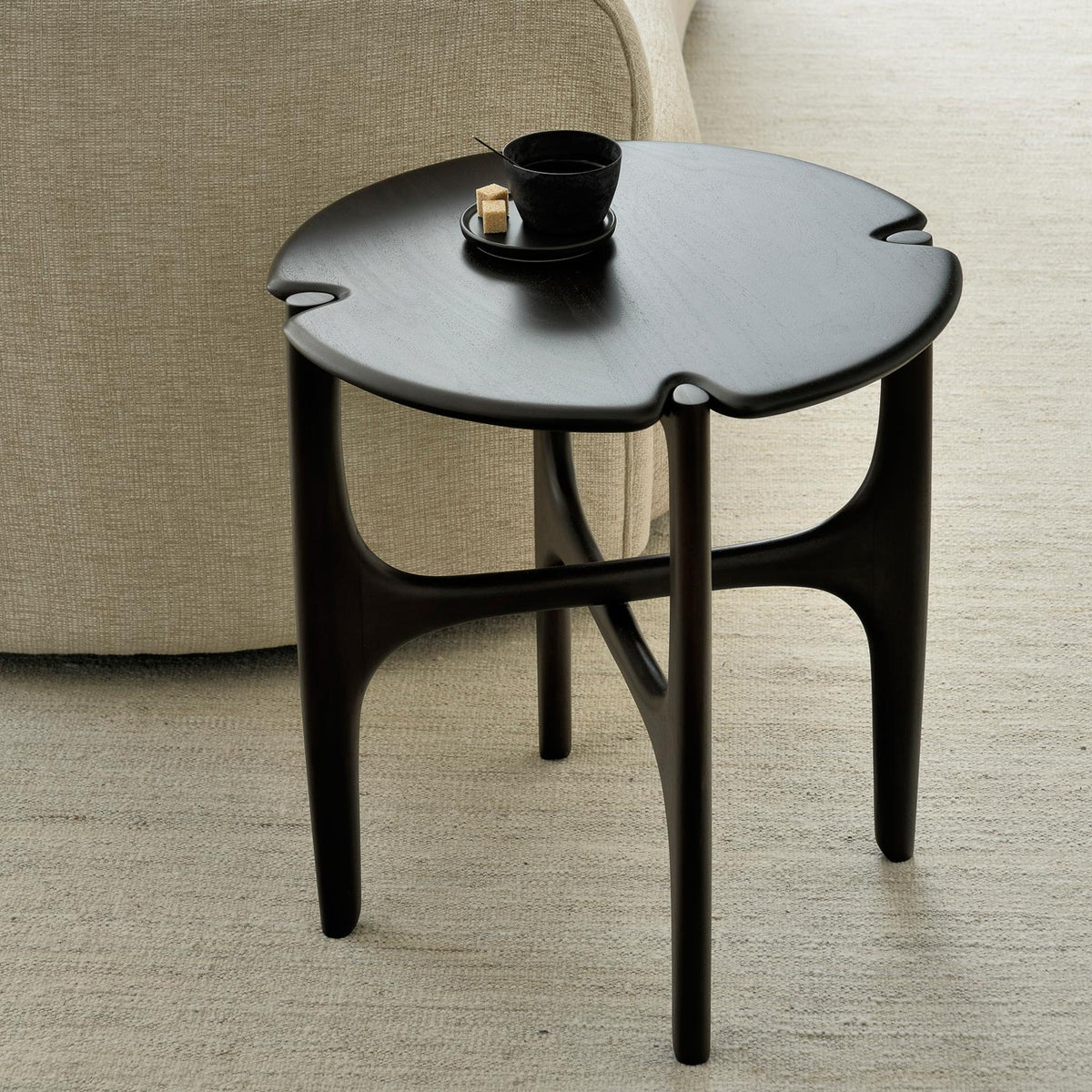 PI Side Table by Ethnicraft, showing pi side table in live shot.