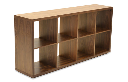 Malta Bookcase by SohoConcept - Without Drawers, MDF-Walnut Veneer.