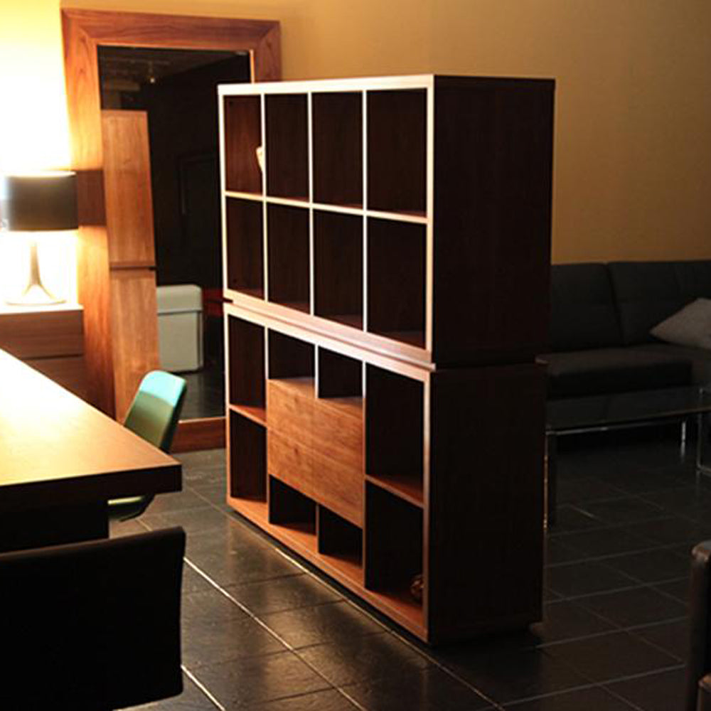 Malta Bookcase by SohoConcept, showing malta bookcases in live shot.