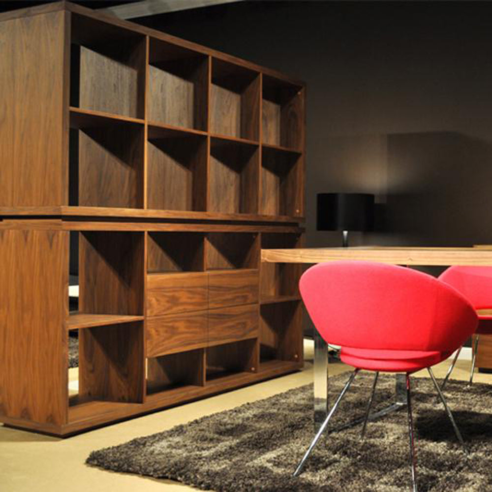 Malta Bookcase by SohoConcept, showing malta bookcases in live shot.
