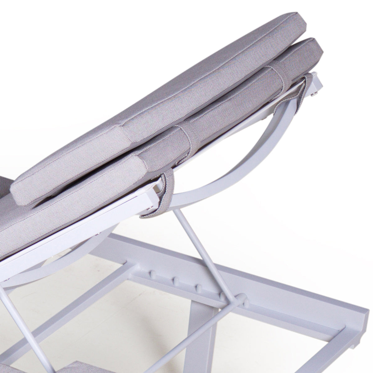 Allux Double Lounger by Mamagreen, showing closeup view of double lounger set with cushions.