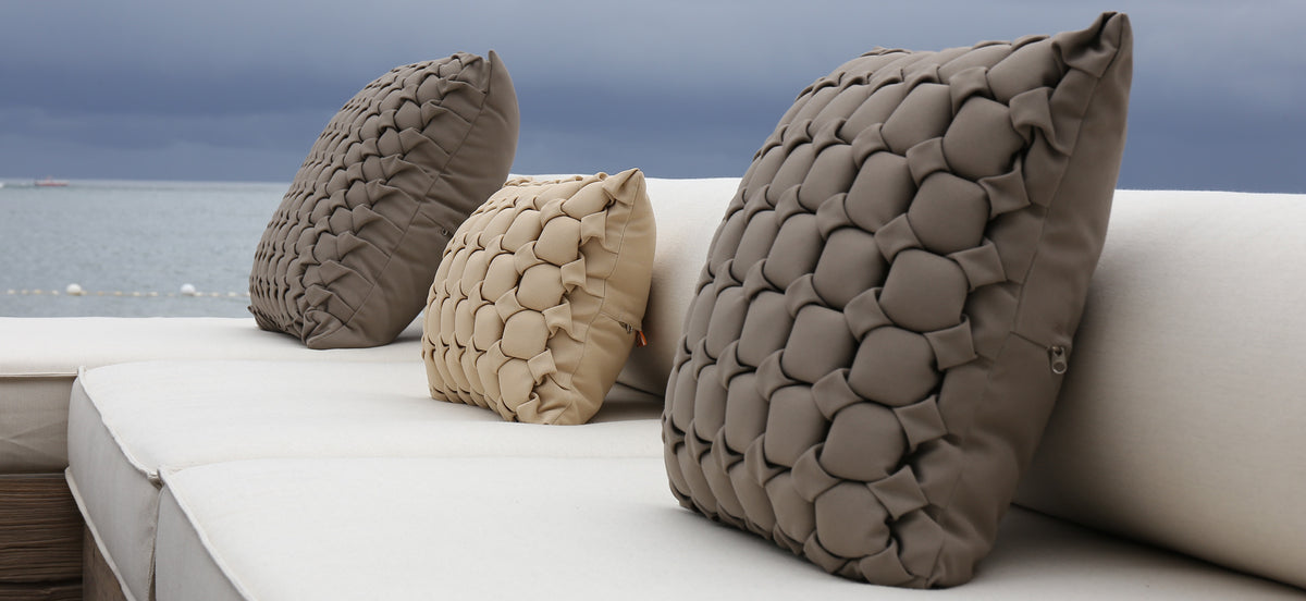 Bee Pillows by Mamagreen, showing bee pillows in live shot.
