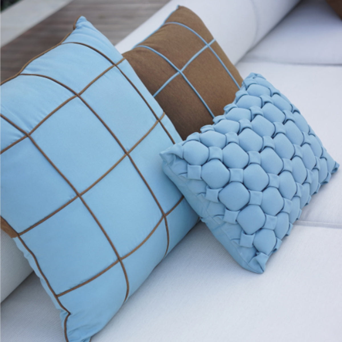 Bee Pillows by Mamagreen, showing bee pillows in live shot.