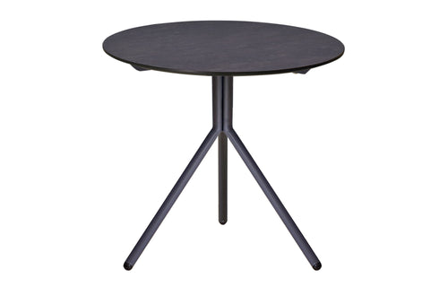 Bono HPL Aluminum Side Table by Mamagreen - Anthracite Sand Aluminum, Slate HPL.