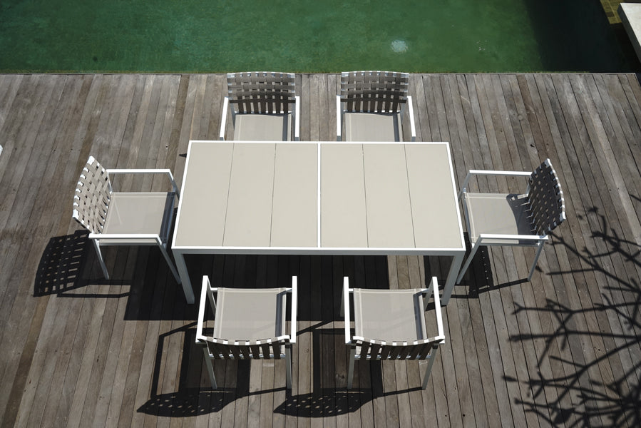 Ekka Stacking Dinning Armchair by Mamagreen, showing ekka stacking dinning armchairs in live shot.