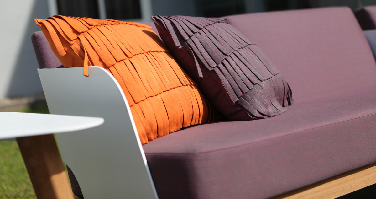 Fringe Pillows by Mamagreen, showing fringe pillows in live shot.