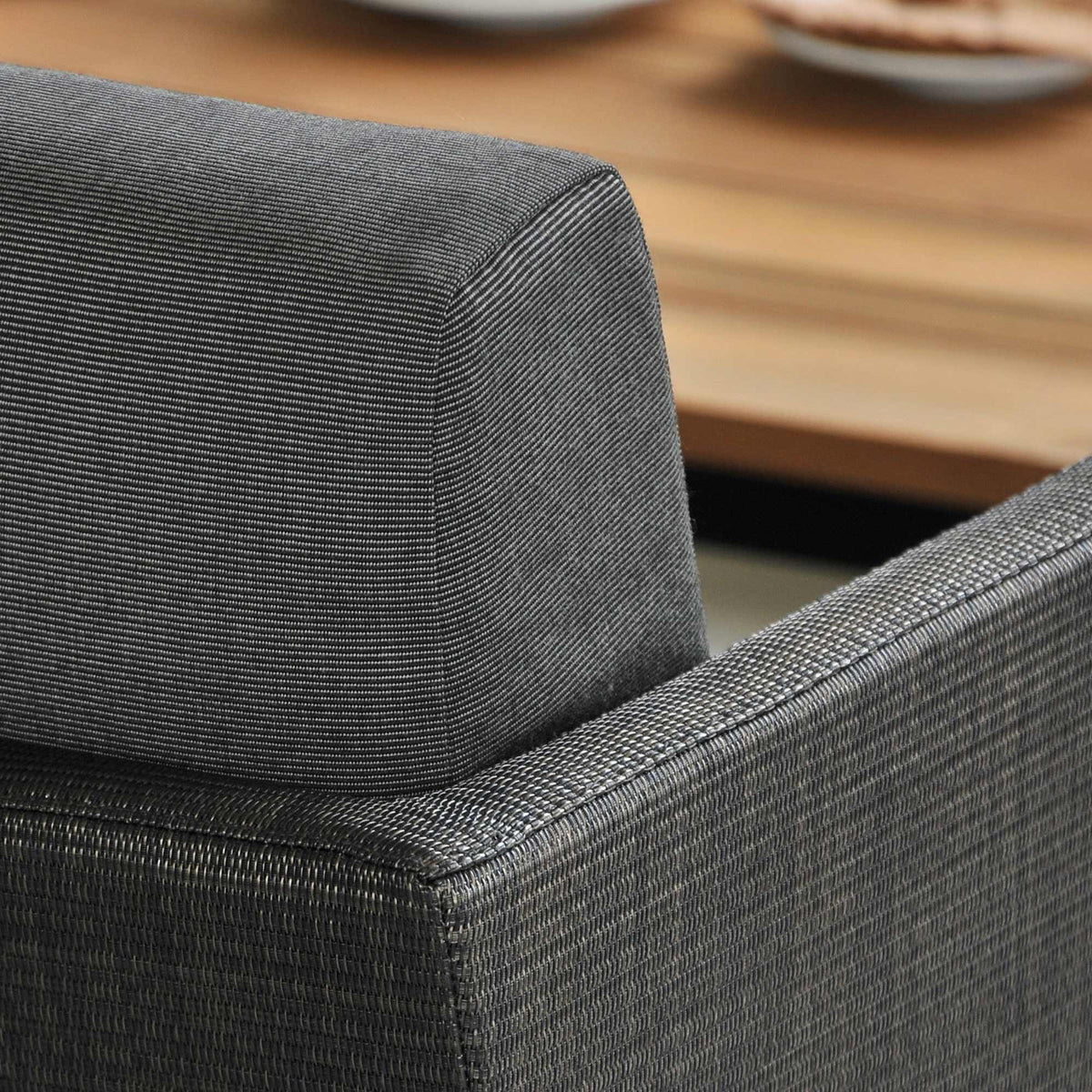 Jaydu 3-Seater Lounge Sofa by Mamagreen, showing closeup view of jaydu 3-seater lounge sofa in live shot.