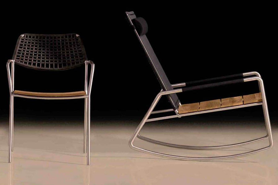 Meika Wicker Stacking Chair by Mamagreen, showing meika wicker stacking chairs in live shot.