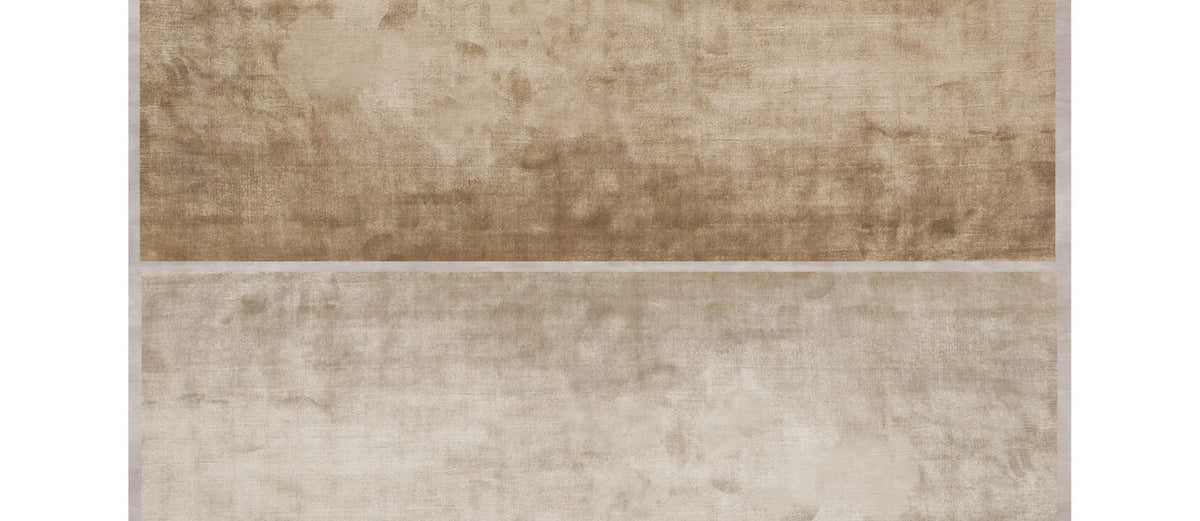 Marano Di Napoli MI100 Rug by Second Studio, showing closeup view of marano di napoli mi100 rug by second studio in golden brown.
