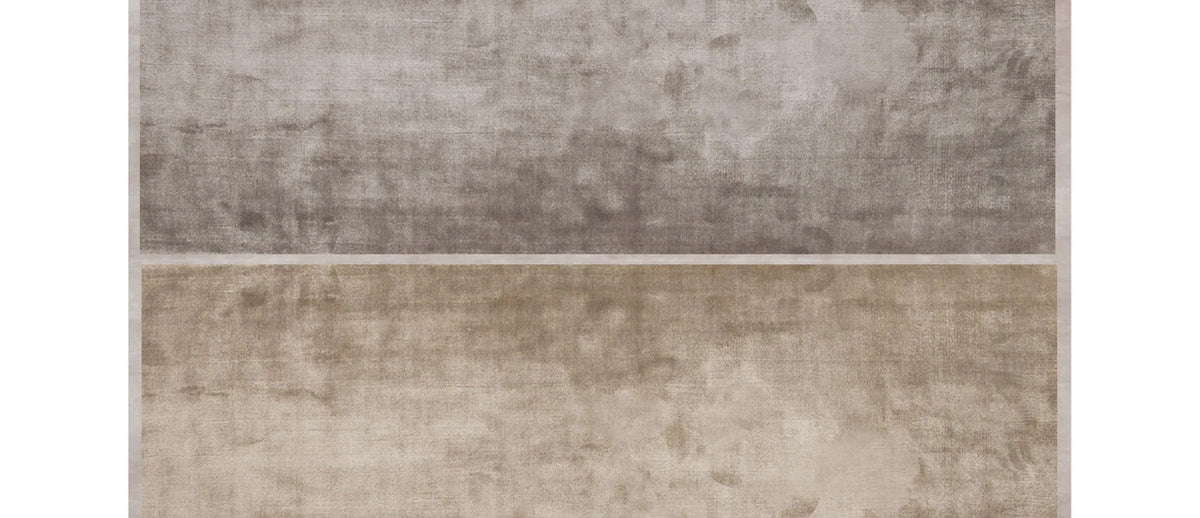 Marano Equo MO100 Rug by Second Studio, showing closeup view of marano equo mo100 rug by second studio in greige.
