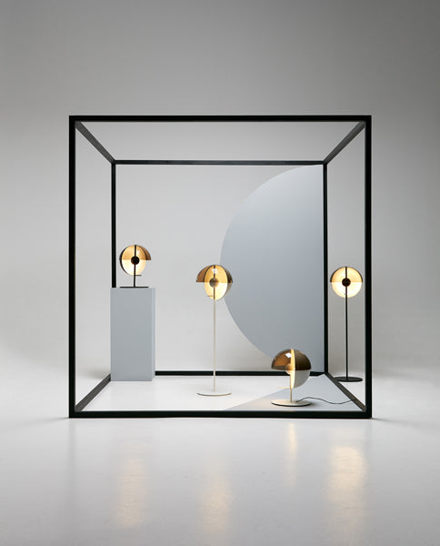Theia Table Lamp by Marset, showing table & floor lamps.