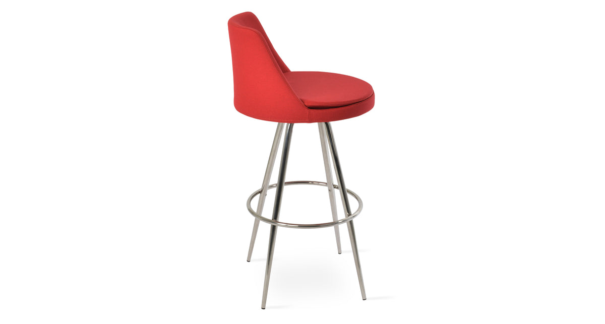 Martini Max Swivel Stool by SohoConcept, showing angle view of max swivel stool.