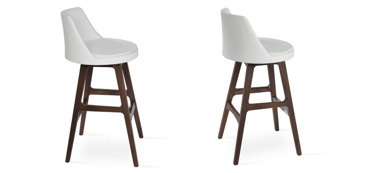 Martini PR. Wood Stool by SohoConcept, showing two pr. wood stools together.