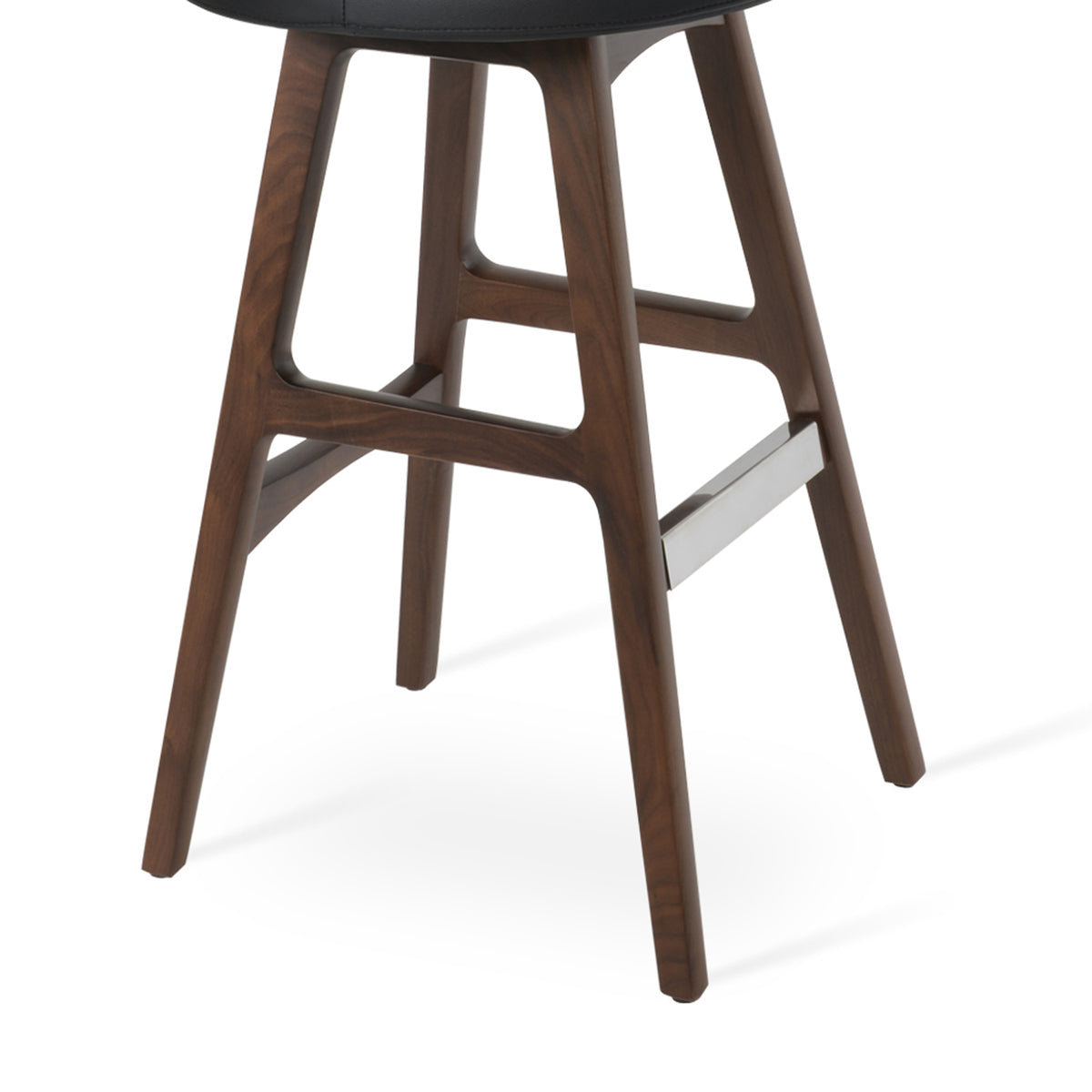 Martini PR. Wood Stool by SohoConcept, showing closeup angle view of pr. wood stool.