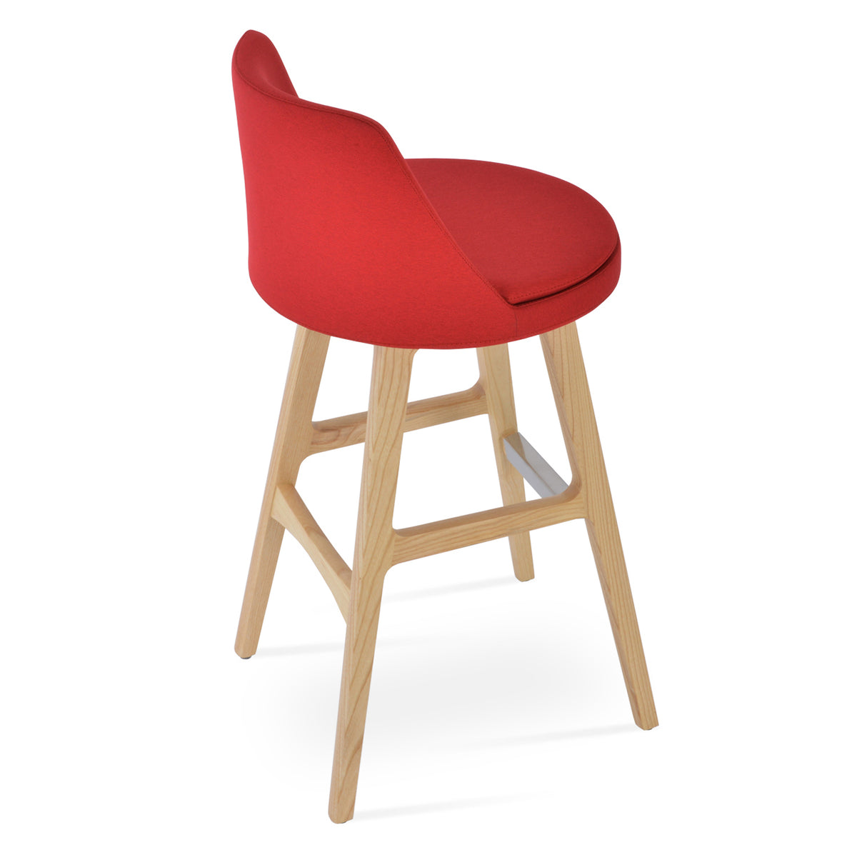 Martini PR. Wood Stool by SohoConcept, showing back angle view of pr. wood stool.
