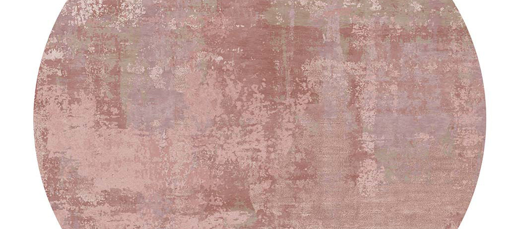 Mass Alsace No 129 MA129 Rug by Second Studio, showing closeup view of mass alsace no 129 ma129 in selections of vintage pink.