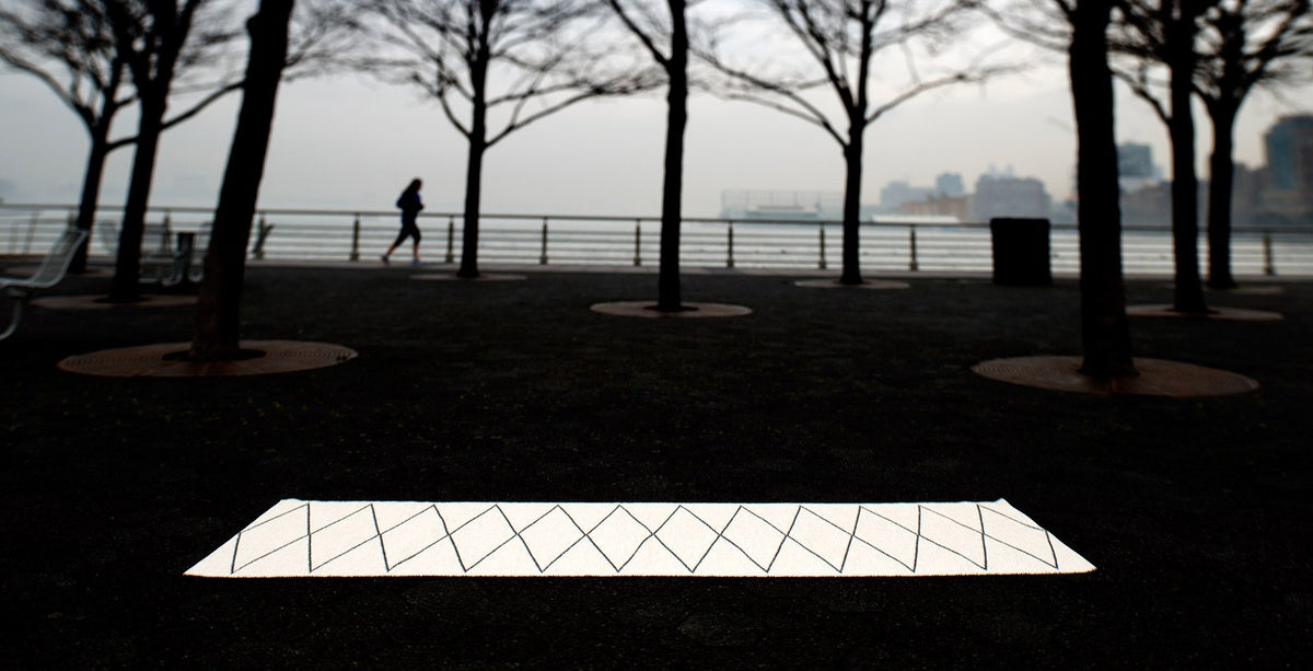 Max Black & Vanilla Runner Rug by Pappelina, showing max black & vanilla runner rug in live shot.