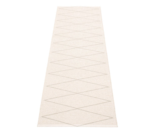 Max Linen Runner Rug by Pappelina, showing back view of max linen runner rug.