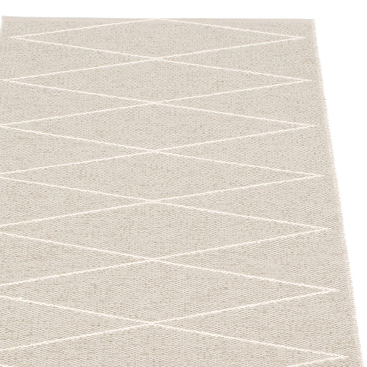 Max Mud & Vanilla Runner Rug by Pappelina, showing closeup view of max mud & vanilla runner rug.