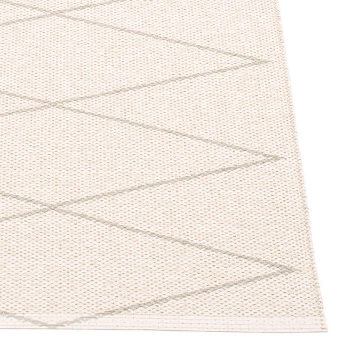 Max Mud & Vanilla Runner Rug by Pappelina, showing closeup view of max mud & vanilla runner rug.