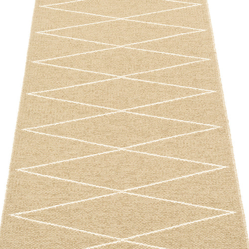 Max Sand & Vanilla Runner Rug by Pappelina, showing detail view of max sand & vanilla runner rug.