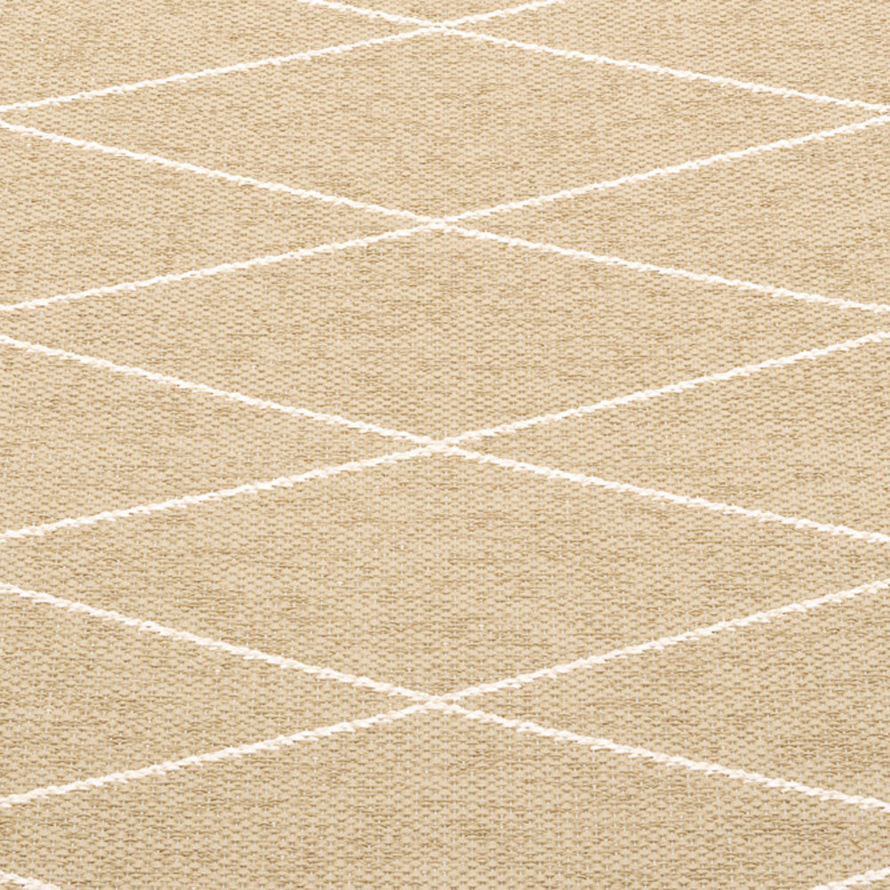 Max Sand & Vanilla Runner Rug by Pappelina, showing detail view of max sand & vanilla runner rug.