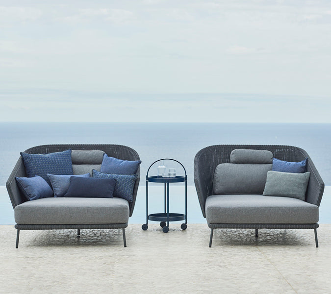 Mega Daybed by Cane-Line, showing mega daybeds in live shot.