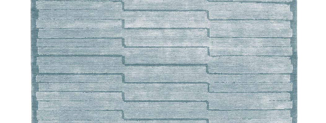 Memento 41 MO41 Rug by Second Studio, showing closeup view of memento 41 mo41 rug by second studio in selections of vintage blue.