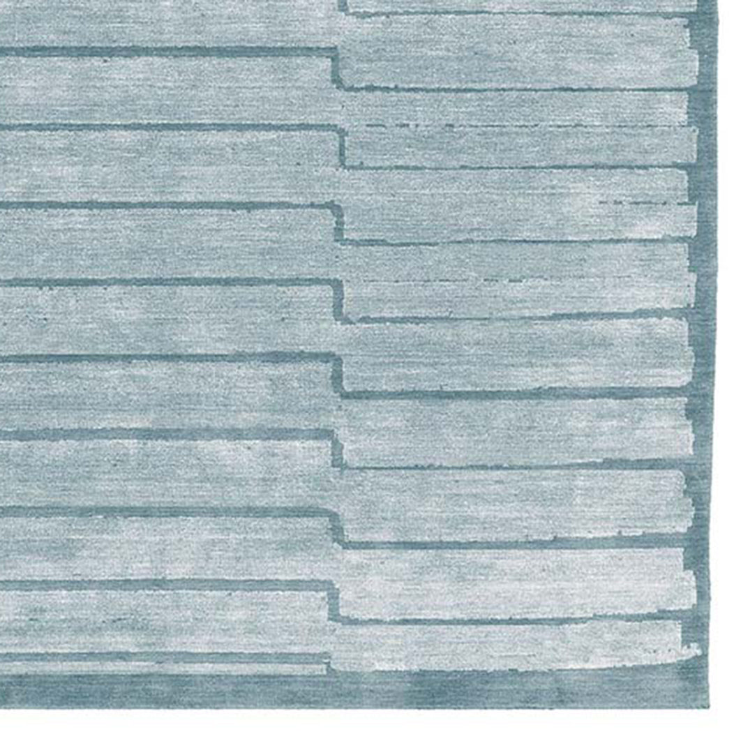Memento 41 MO41 Rug by Second Studio, showing closeup view of memento 41 mo41 rug by second studio in selections of vintage blue.