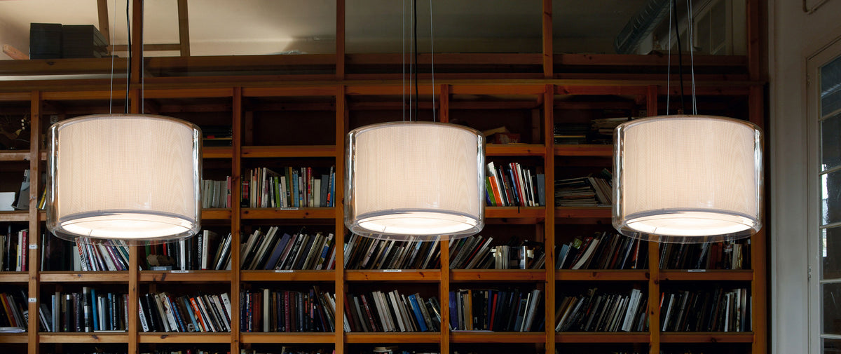Mercer Pendant Lamp by Marset, showing mercer pendant lamps in live shot.