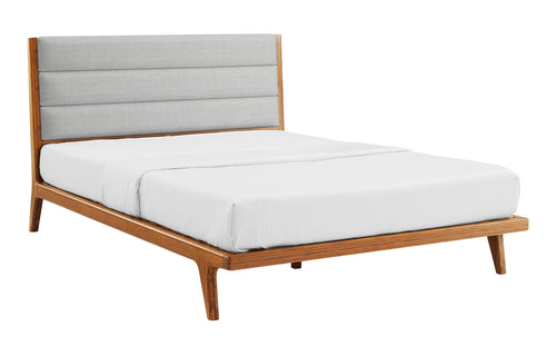 Mercury Upholstered Platform Bed by Greenington - Amber Bamboo Wood.