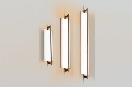 Merus LED Sconce by Cerno, showing side view of merus led sconce in 22