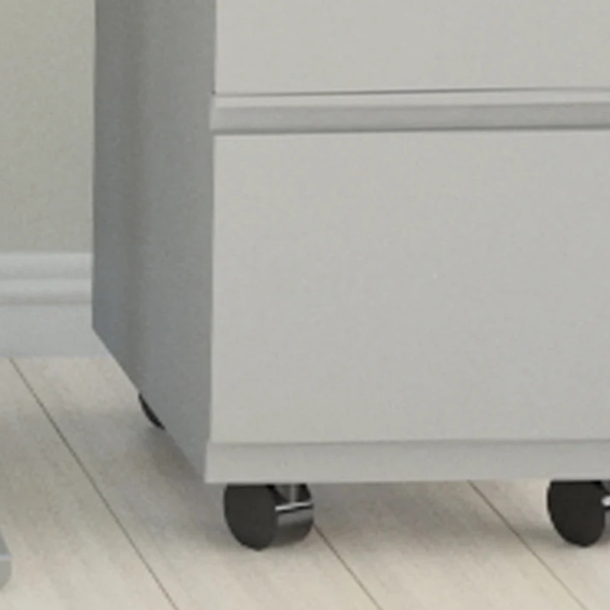 Met 2 Drawer Mobile Storage by Scale 1:1, showing closeup view of met 2 drawer mobile storage in live shot.
