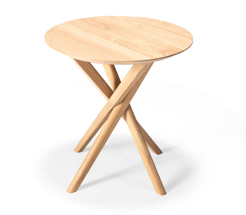 Mikado Side Table by Ethnicraft, showing top view of side table.
