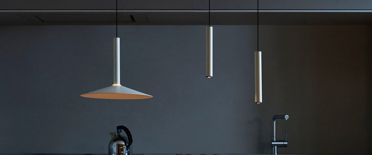 Milana Dimmable Pendant Light by Marset, showing milana dimmable pendant lights in live shot.