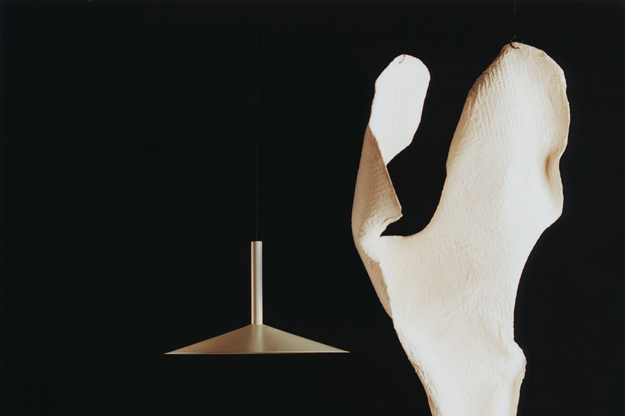 Milana Dimmable Pendant Light by Marset, showing milana dimmable pendant light in live shot.