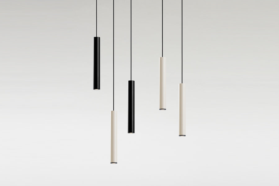 Milana Dimmable Pendant Light by Marset, showing milana dimmable pendant lights in live shot.