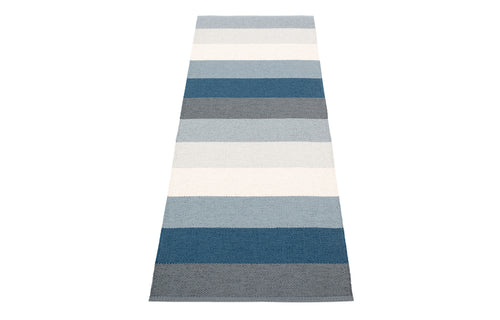 Molly Ocean Grey Runner Rug by Pappelina - 2.25' x 6.5'