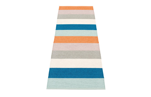 Molly Petrol Runner Rug by Pappelina - 2.25' x 6.5'