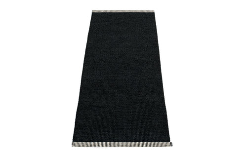 Mono Black Rug by Pappelina - 2' x 5'