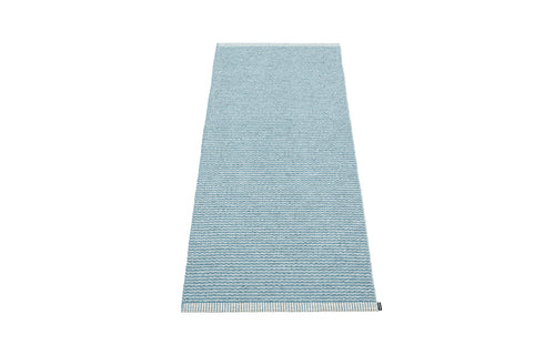 Mono Blue Fog & Dove Blue Rug by Pappelina - 2' x 5'