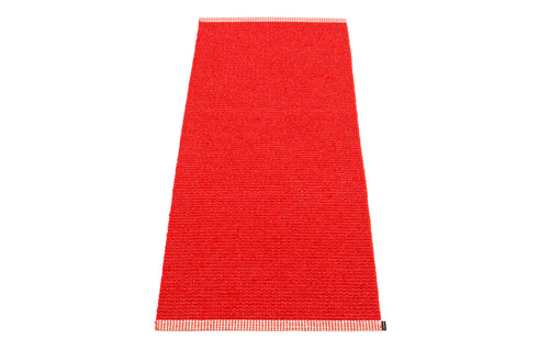 Mono Coral Red Rug by Pappelina - 2' x 5'