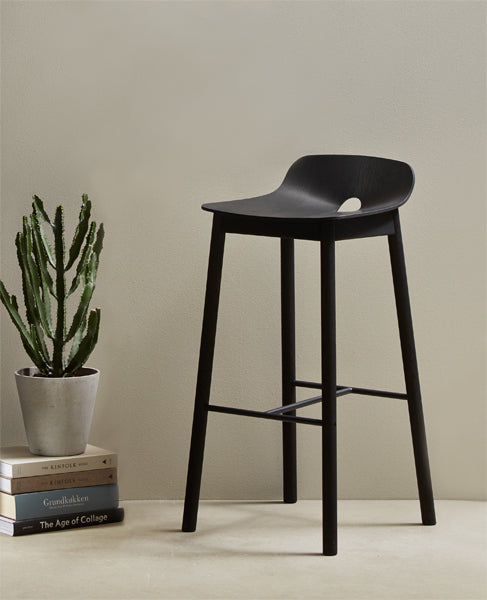 Mono Stool/Chair by Woud, showing mono stool/chair in live shot.