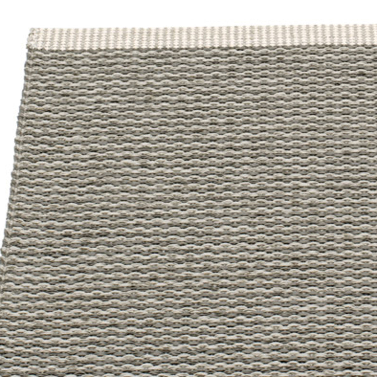 Mono Warm Grey & Charcoal Rug by Pappelina, showing closeup view of mono warm grey & charcoal rug.
