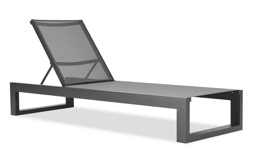 Montauk Sunlounger by Harbour - Asteroid Aluminum + Batyline Silver.
