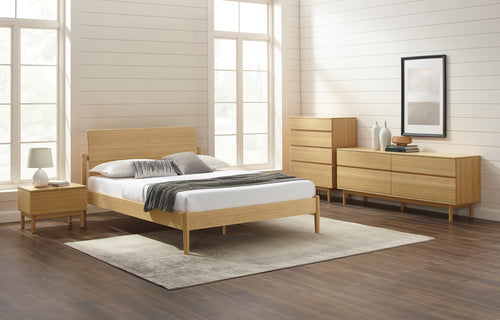 Monterey Wheat Bedroom Collection by Greenington - Bed + 2 Nightstands + Dresser + Chest.