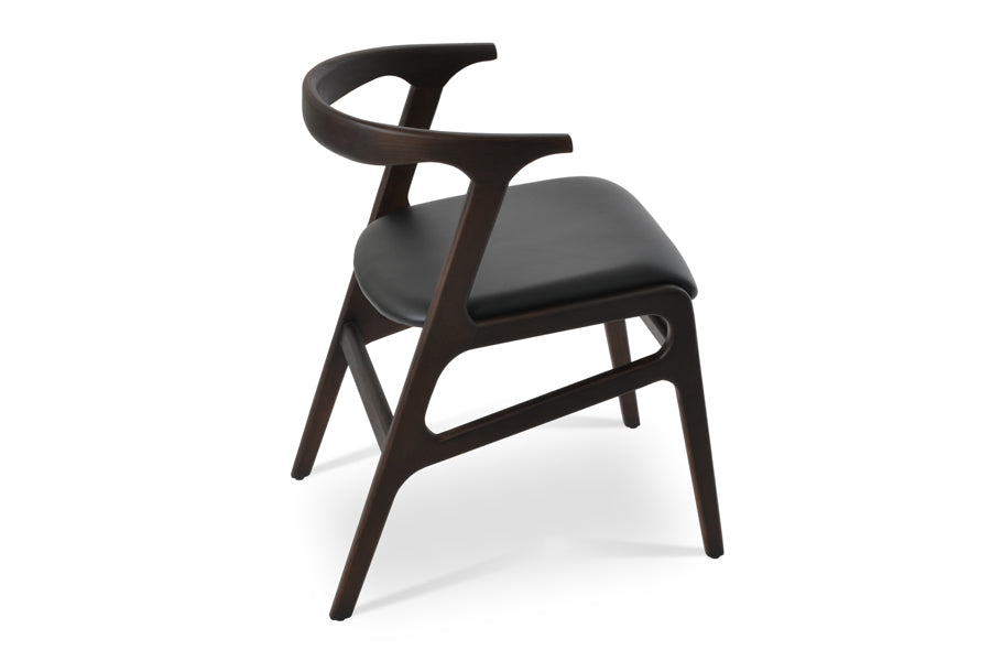 Morelato Arm Dining Chair by SohoConcept, showing back angle view of arm dining chair.